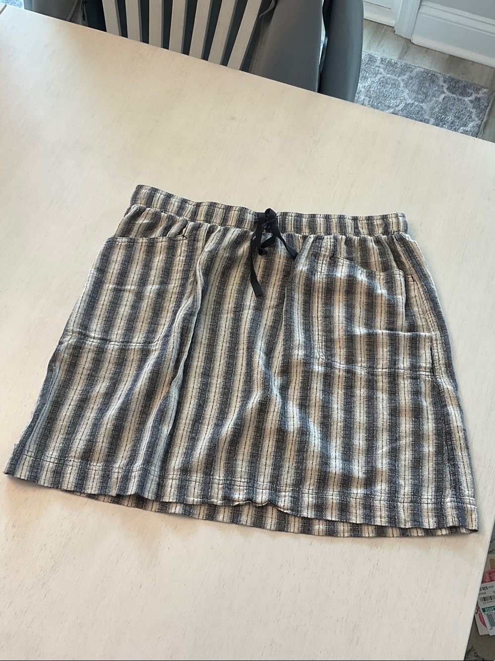 Max Studio Navy & White Mini Skirt Duo